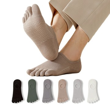 NicoFun 愛定做 3雙 大尺碼 五趾襪 透氣襪 淺口防掉跟 分趾襪 船襪 抗菌 防臭(中性襪25.5-29cm)