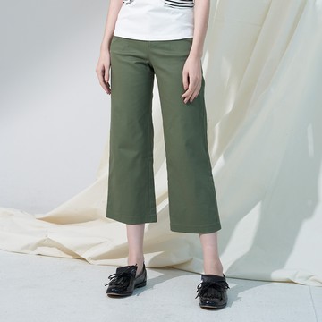 CLL巧玲瓏 雙釦裝飾顯瘦寬褲 7582610