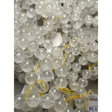 ［金百福］白幽靈 聚寶盆 千層白幽 白色水晶 （帶點藍光）手珠 手鍊 DIY 設計款 材料珠