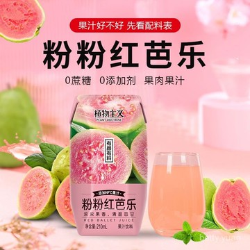桃園出貨 幹凈配方紅芭樂果汁12瓶整箱無蔗糖濃濃果香清甜迴甘複閤果汁飲品 LREX