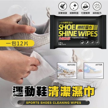 擦鞋清潔濕巾(12片/包) 20包