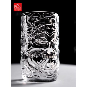 意大利RCR創意果汁杯水晶玻璃tiki提基雞尾酒杯冷飲杯長飲杯酒吧