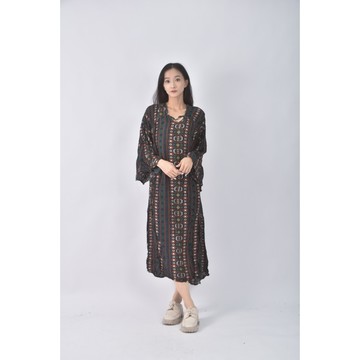 (M) hong藏藍色洋裝二手衣