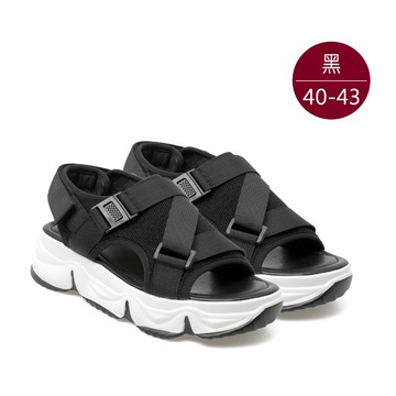 中大尺碼女鞋0612【SC-999-5】繃帶魔鬼沾休閒涼鞋/厚底鞋   40-43碼 172巷鞋舖(預購)