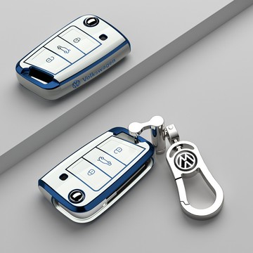 VW 福斯汽車鑰匙套 適用於Tiguanl polo golf7 passat鑰匙包 地瓜 鑰匙包 鑰匙保護殻扣