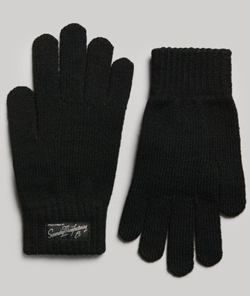 Superdry Women's Unisex Essential Logo Gloves Black / New Jet - Size: S/M