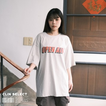 西林 CLIN｜選物｜OPEN AIR 竹節棉T_兩色 / T-0060 中性 素色 Cityboy 短袖 字母 春夏