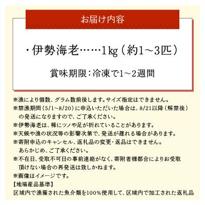 ふるさと納税 和泊町 ボイル済み　伊勢エビ冷凍　1キロ