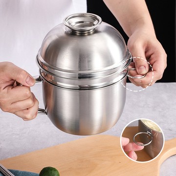 304不鏽鋼快餐杯食堂飯盒便當盒杯飯缸鐵雙層分層 小學生上班族碗