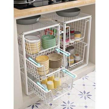 廚房 餐廚用具 廚房瀝水架 置物架 收納 瀝水 瀝水置物架 廚房置物架抽屜式分隔碗碟收納架碗櫃碗架姜水架放碗盤碗筷架