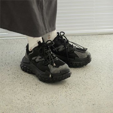 【冉言】小野 2025新款厚底增高老爹鞋女加絨百搭運動休閑鞋ins潮