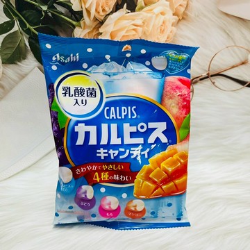 日本 asahi 可爾必思風味糖100g 乳酸菌/草莓/葡萄/水蜜桃 綜合4種風味 乳酸菌糖 水果糖