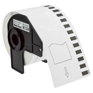 brother 兄弟牌 原廠連續標籤帶 耐久型紙質 DK-22205 62mm  30.48m  白底黑字