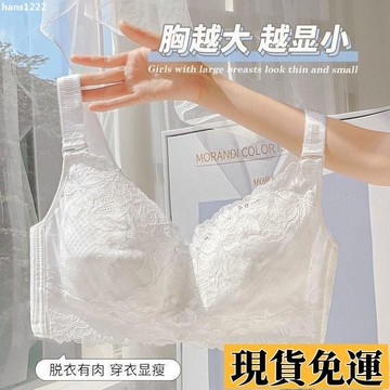 台灣出貨 內衣女大胸顯小超薄款夏輕薄收副乳防下垂全罩杯調整型大碼文胸罩