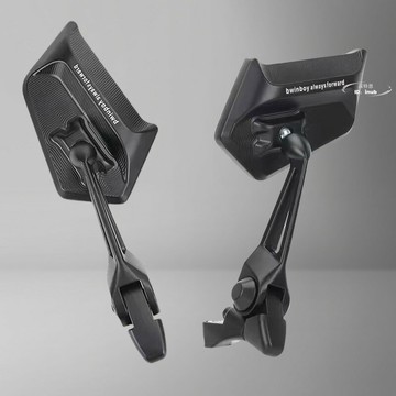 機車後視鏡 機車輔助鏡 AOS9後視鏡九號F90M/M95c/E300P/N70C電動車改裝反光鏡鋁合金