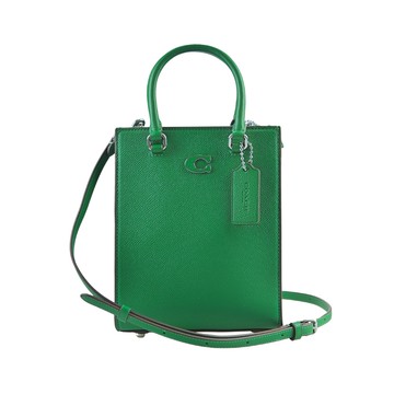 COACH祖母綠防刮皮革手提/斜背琴譜包(小款)