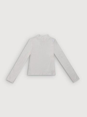 女童裝 圓領長袖針織衫-象牙白