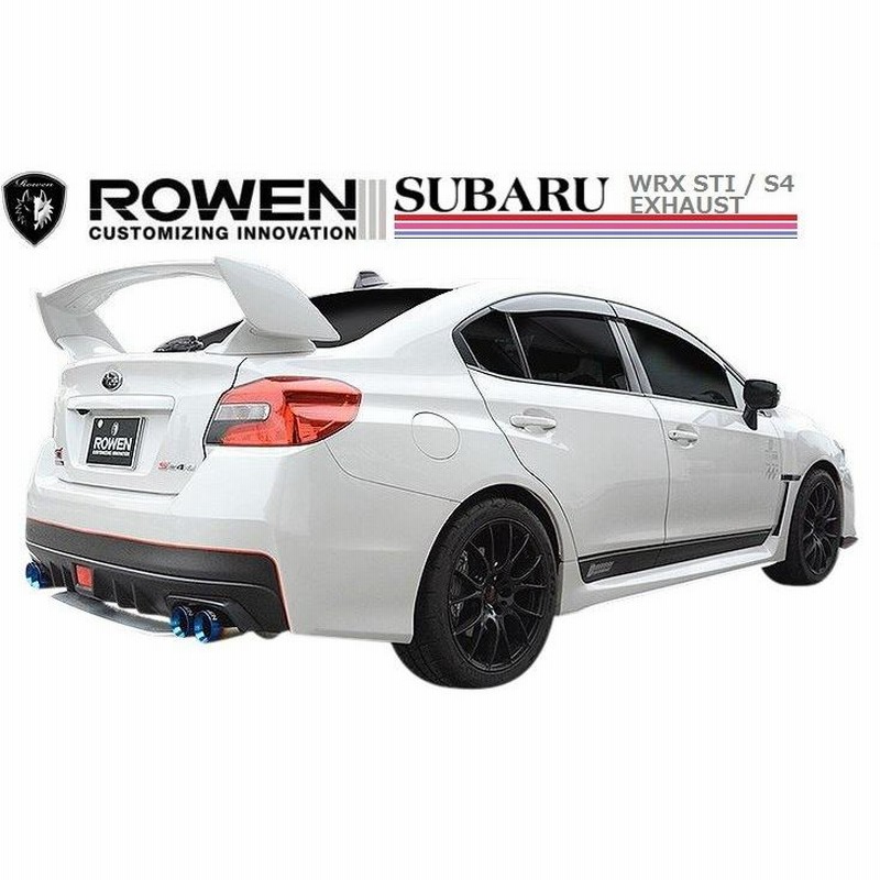 M's】 SUBARU WRX S4 両側 4本出し フル チタン マフラー ／ ROWEN 