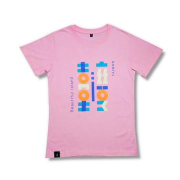 台灣翻轉文字│喜 i 臺灣夏日T-粉紅