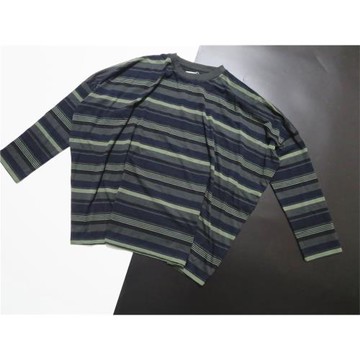 日系街頭潮牌廓形寬松oversize打底長袖T恤條紋復古cityboytee