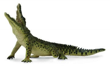 動物模型【 COLLECTA 】尼羅鱷躍起-活動嘴巴