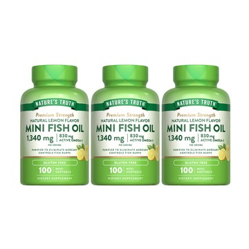綠萃淨 超濃縮魚油迷你軟膠囊(100粒x3瓶)組