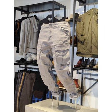 EXD秋冬新款男個性立體ROVIC多口袋彈力水洗做舊牛仔休閑褲工裝褲