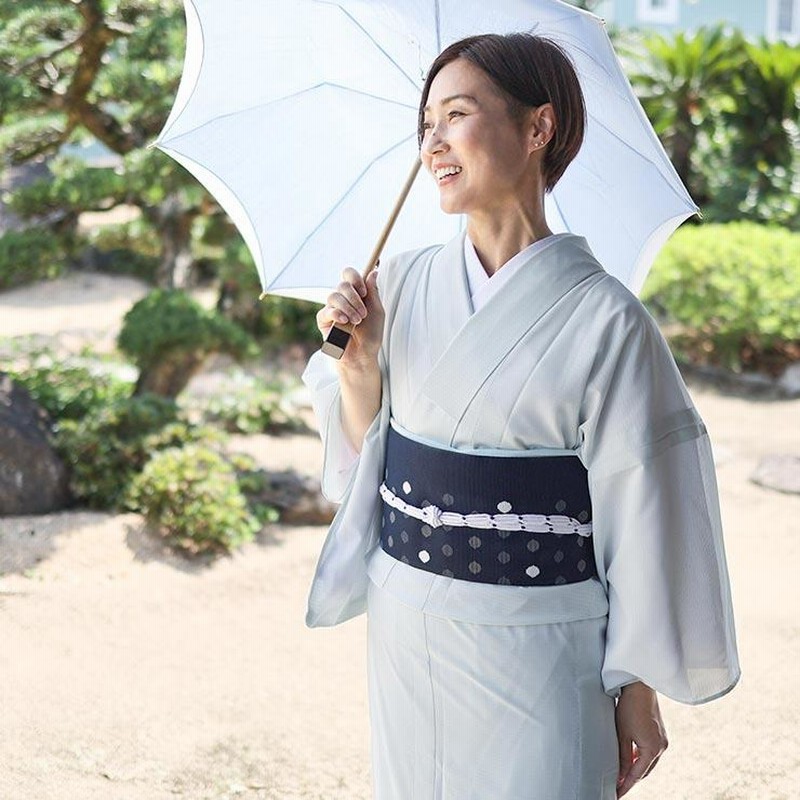 洗える 夏 着物 夏きもの 絽 色無地 白藍色 M L 日本製 セオアルファ