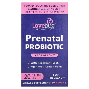 LoveBug Probiotics, 產前益生菌，200 億 CFU，30 粒膠囊
