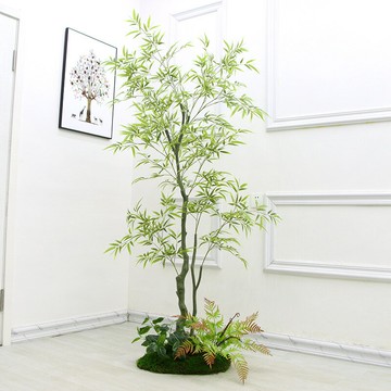 人造花 仿真花仿真竹子室內裝飾假竹子隔斷屏風擋墻造景室外裝飾竹盆栽加密綠植