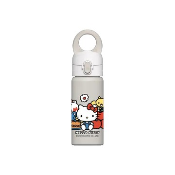 磁吸水壺 AquaStand 不鏽鋼 480cc - 無吸管 貝殼灰 - 三麗鷗-Hello Kitty - 悠閒時光