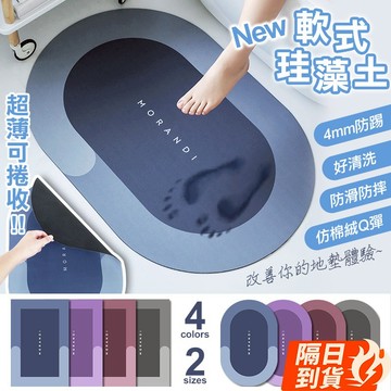 🏆【清SALE】莫蘭迪軟式硅藻土吸水地墊(現貨附發票)珪藻土/矽藻土/吸水地墊/浴室地墊/腳踏墊/硅藻土地墊/硅藻泥地墊