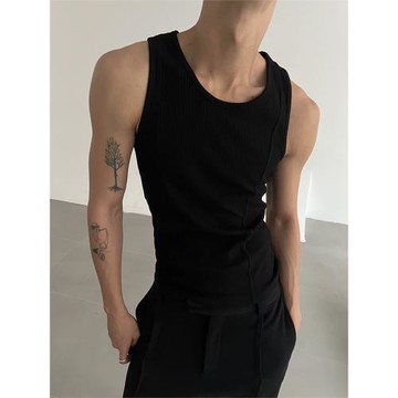 COLN誰懂豎條紋無袖背心的好穿啊畢竟夏天穿背心只有1次和無數次