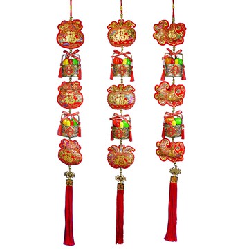 105公分福運齊來彩金吊飾