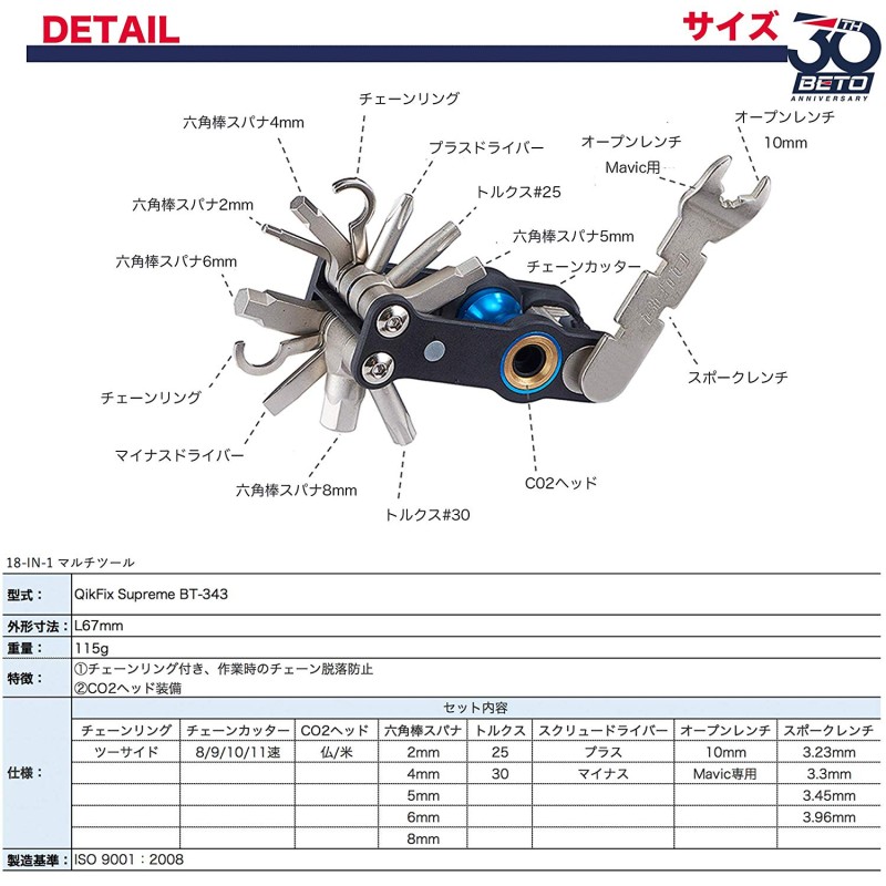 マルチツール ロードバイク CO2ヘッド付 グッドデザイン賞受賞 自転車