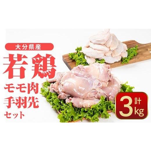 ふるさと納税 大分県 佐伯市 大分県産 若鶏 モモ肉 手羽先 セット (合計3kg・2種) 