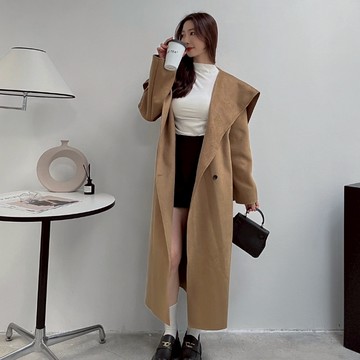 【Aa.chic】秋冬翻領毛呢綁帶大衣(三色).女裝/上身/秋冬/翻領/毛呢/綁帶/大衣/百搭/秋冬【C181580】