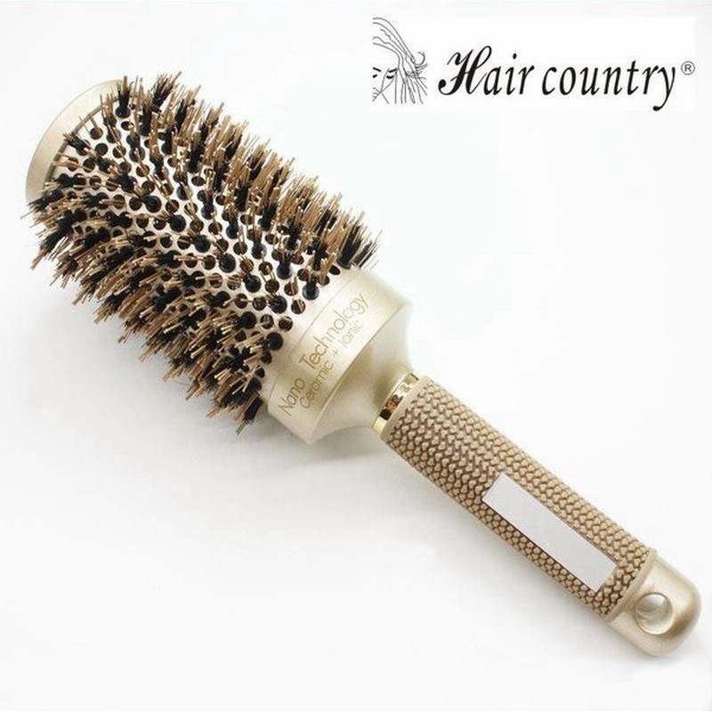 ヘアブラシ ロールブラシ ヘアケアブラシ 櫛 コーム スタイリング ブラシ カール 巻き髪 豚毛 通販 Lineポイント最大0 5 Get Lineショッピング