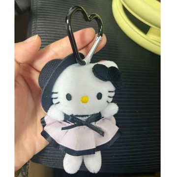 ❤️在臺好貨❤️名媛千金 緞面裙 kitty包包 掛件 新款 高級 毛絨 kt掛飾 鑰匙扣 生日 禮物
