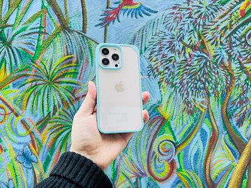 ARMOR iPhone 13 Signature 系列電話保護殼_湖水藍/橙帶