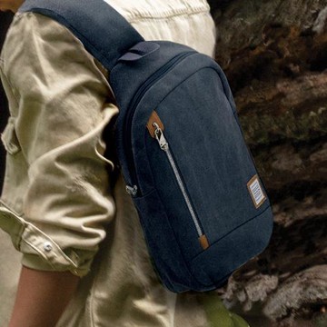 《TRAVELON》Heritage 3層防盜單肩背包(藍)