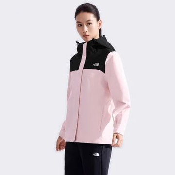The North Face 北臉 外套 女款 運動連帽外套 衝鋒衣 防風 防潑水 粉黑 NF0A8DX8E93