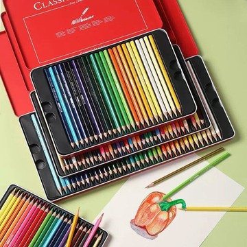 🎨【120色油性鐵盒】喬爾喬內彩色鉛筆套裝｜美術畫筆畫畫專用｜油性彩鉛｜鐵盒收納＋高飽和色彩｜一盒即畫 專業級彩鉛
