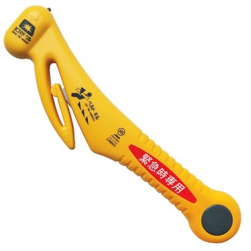 CANARY 日本JIS認證緊急逃生工具2合1割安全帶刀&車窗擊破器RE-20-J(附收納架)適車禍事故颱風水災