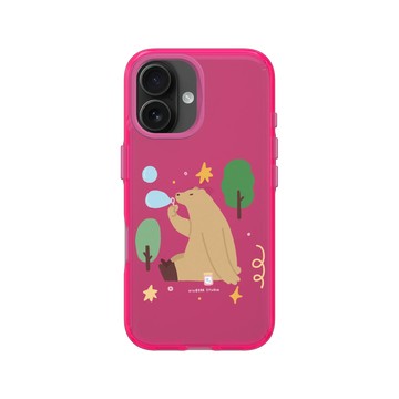 iPhone 16 Clear 粉漾桃 - 咻咻熊 XiuXiubear - 森林泡泡
