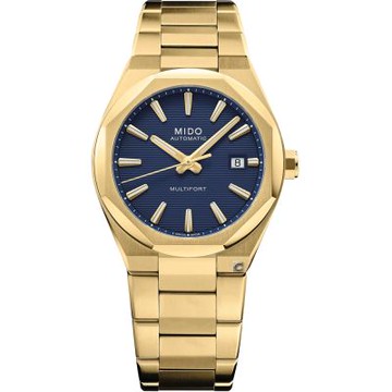 MIDO 美度錶 Multifort 8 One Crown 機械腕錶-40mm 藍x金色 M0555073304100