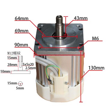永磁無刷伺服220V機電控套裝砂帶機鉆攻機木工機械大功率高轉速【1103001DD】