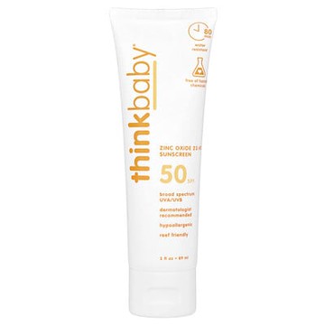 think, Thinkbaby®，氧化鋅抗曬霜，SPF 50，3 液量盎司（89 毫升）