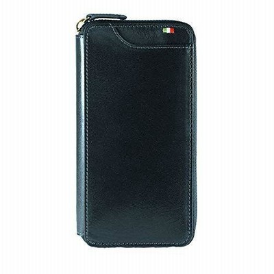 ミラグロ MILAGRO ギャルソンウォレット タンポナートレザーラウンドF 長財布 メンズ cas2261 ネイビー