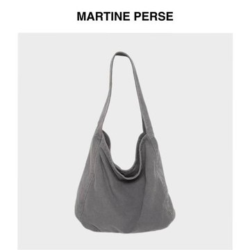 Martine Perse 「游塵」做舊水洗帆布大容量斜挎包通勤休閑單肩包
